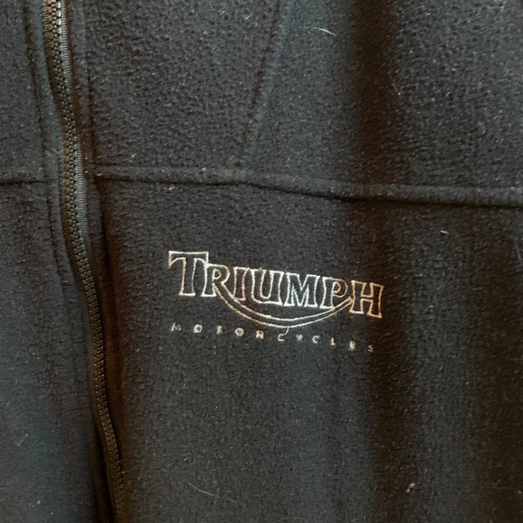 Vintage Triumph Motorcycles Fleece Jacket. Size Large - Picture 2 of 5